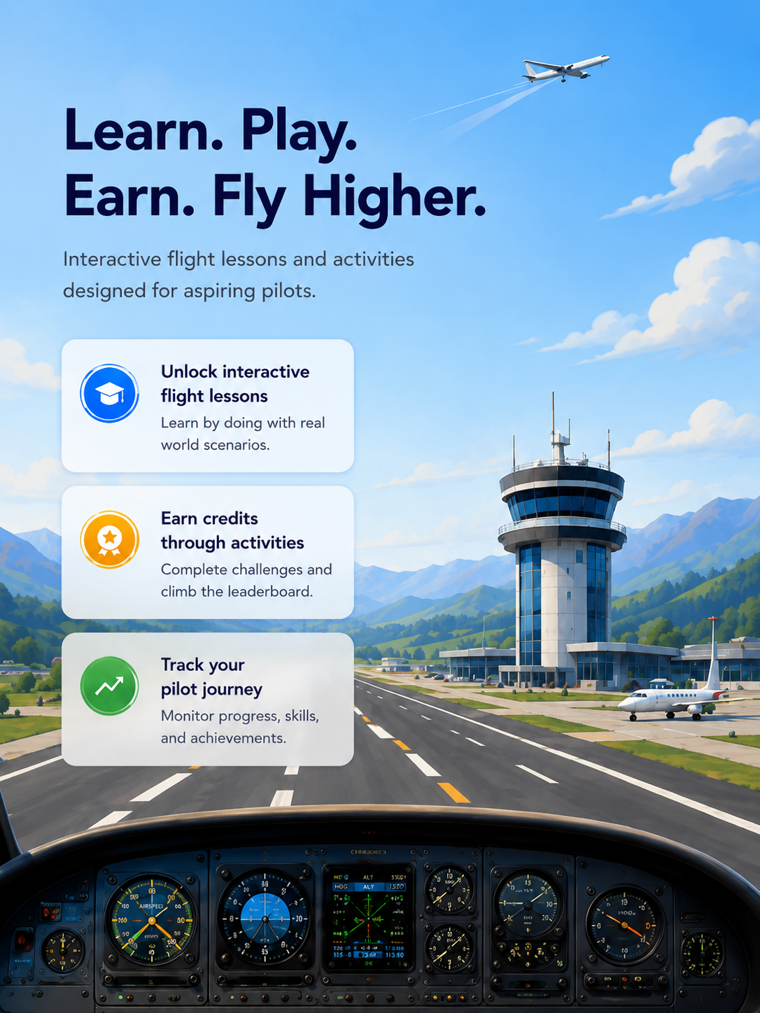 Learn. Play. Earn. Fly Higher.
